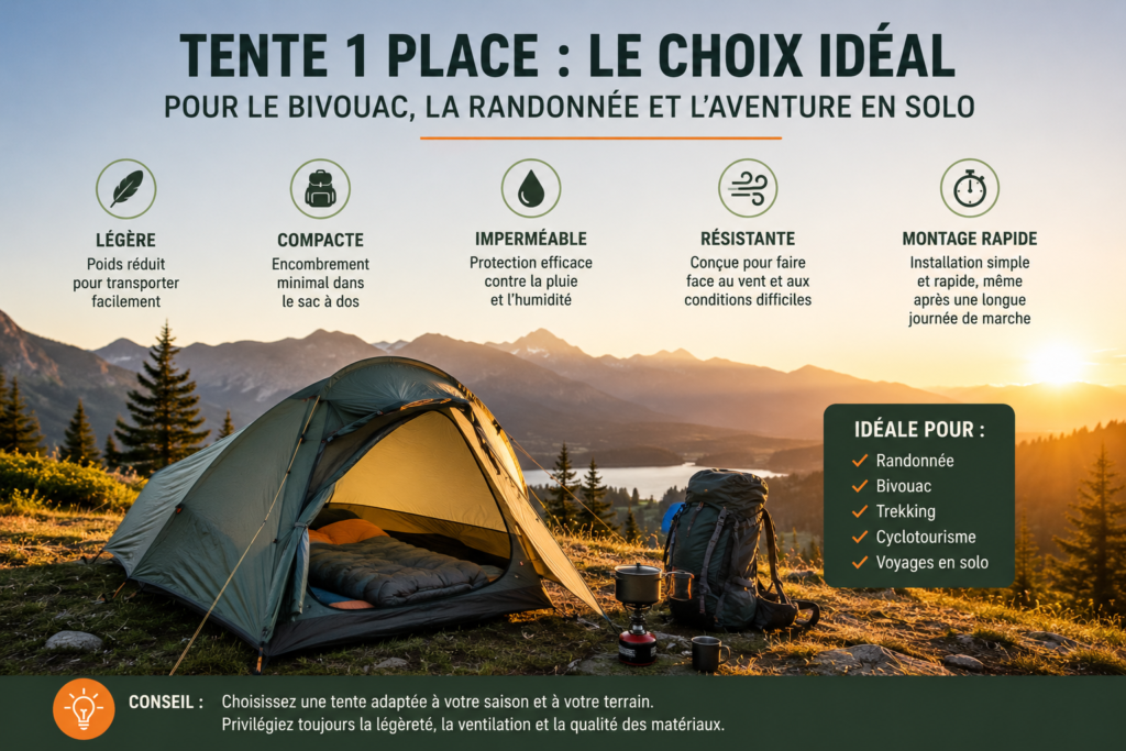 tente 1 place le meilleur choix