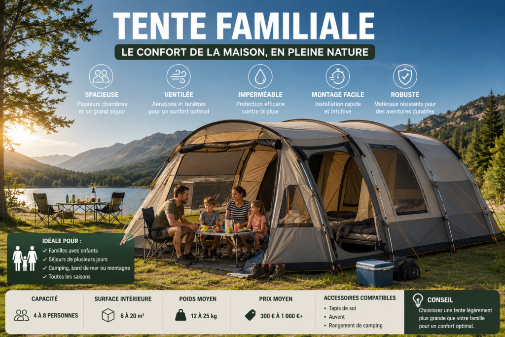 tente familiale pour la famille