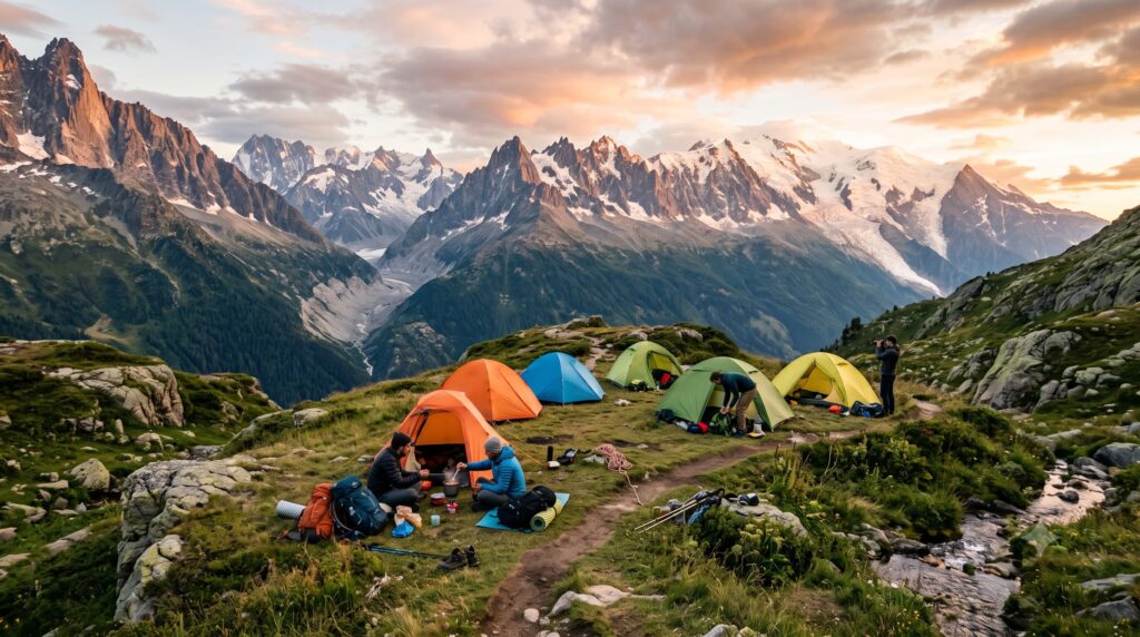 Petite tente de camping : guide et sélection 2026 8 bivouac en montagne avec des petites tentes