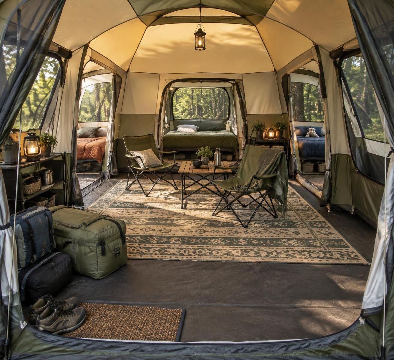 Tente de camping 3 chambres : profitez d’un espace familial confortable en plein air 14 découvrez la tente de camping 3 chambres, idéale pour des vacances en famille. profitez d’un espace confortable, pratique et convivial en plein air.