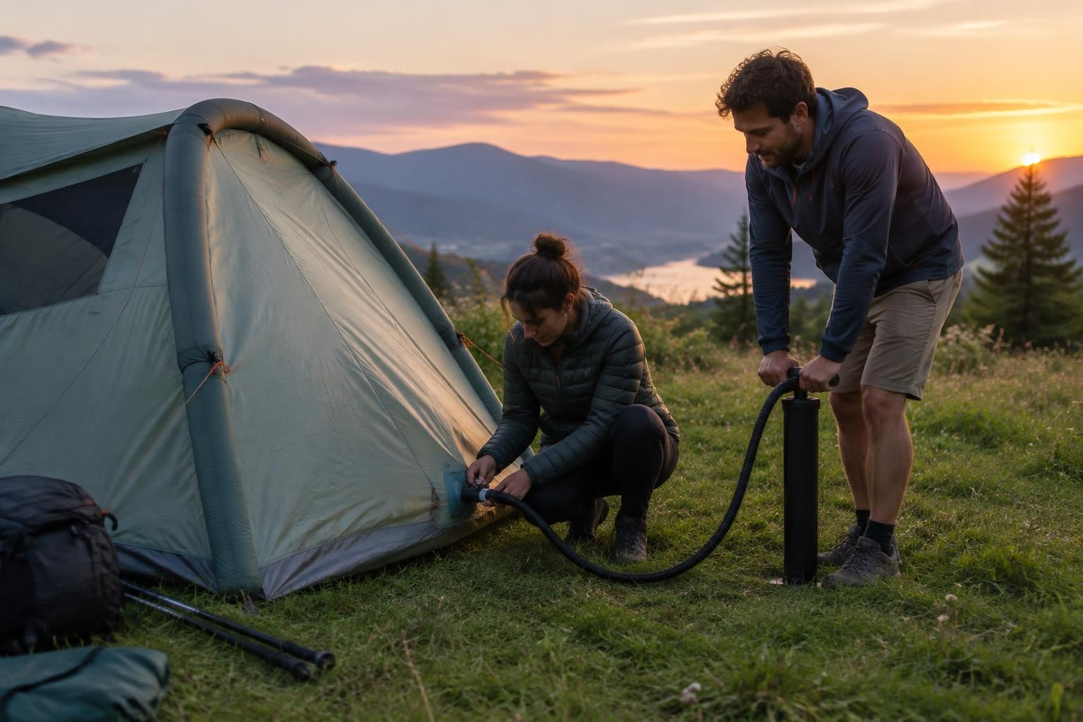 découvrez la tente de camping gonflable : facile et rapide à installer, elle vous permet de profiter pleinement de vos escapades en plein air.